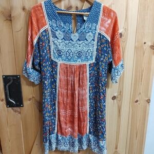 Sundance‎ Dress Sz Small Floral Peasant Cottage Core Boho Cruise bell Sleeve